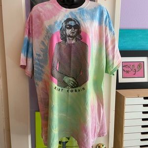 Kurt Cobain Tie Dyed T shirt- size 2XL